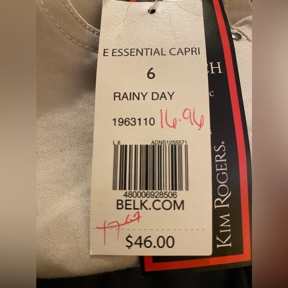 Kim Rogers size 6 women’s Super Stretch beige capri pants NEW - Picture 14 of 14